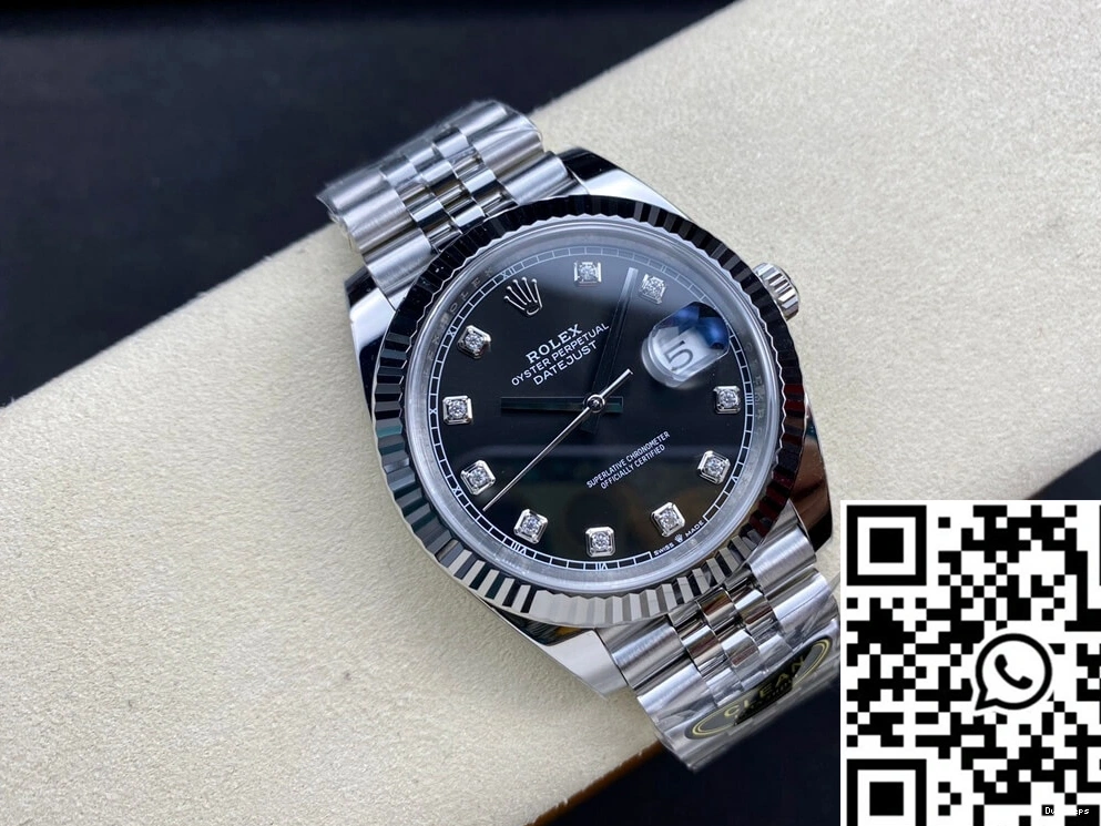 M126334-0012 Black Clean Datejust Dial Factory Rolex 0301